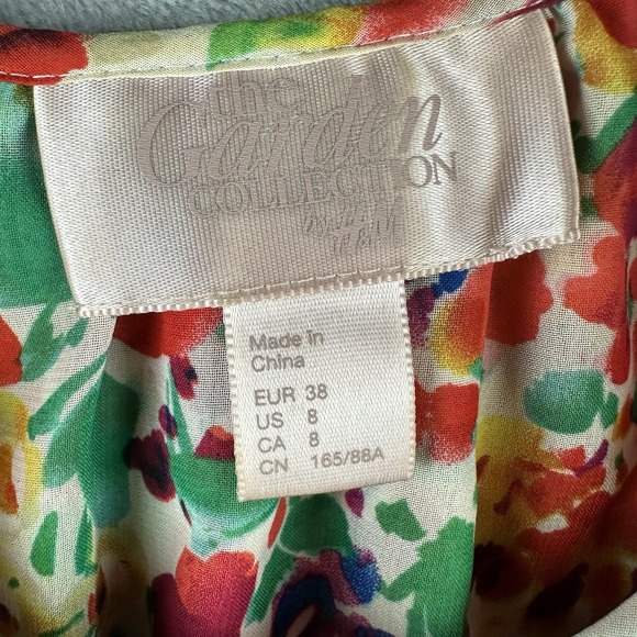 H&M Blouse Women's 8 Multicolor Floral The Garden Collection - Picture 2 of 9